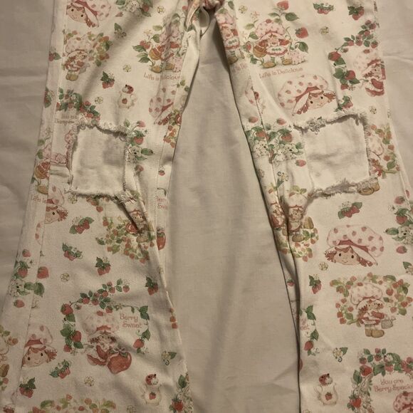Dolls Kill X Strawberry Shortcake Jeans Small 28” Distressed Life Is Delicious - Picture 4 of 10